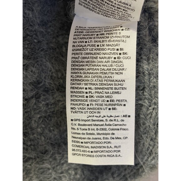 Old Navy Women Medium Gray Cable Knit Turtleneck Sweater Vest Minimalist Peppy - Picture 9 of 11